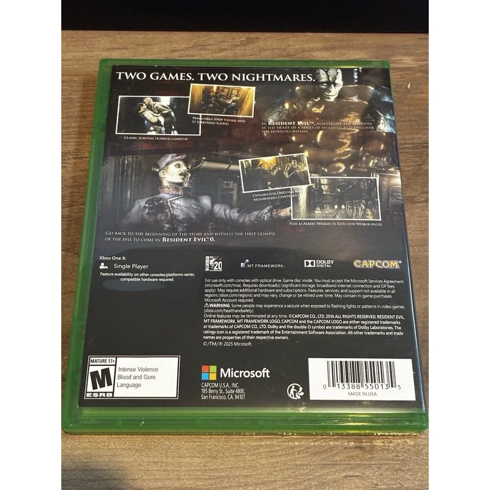Resident Evil Origins Collection (Xbox One) Mint CIB Complete &Tested Ships Fast